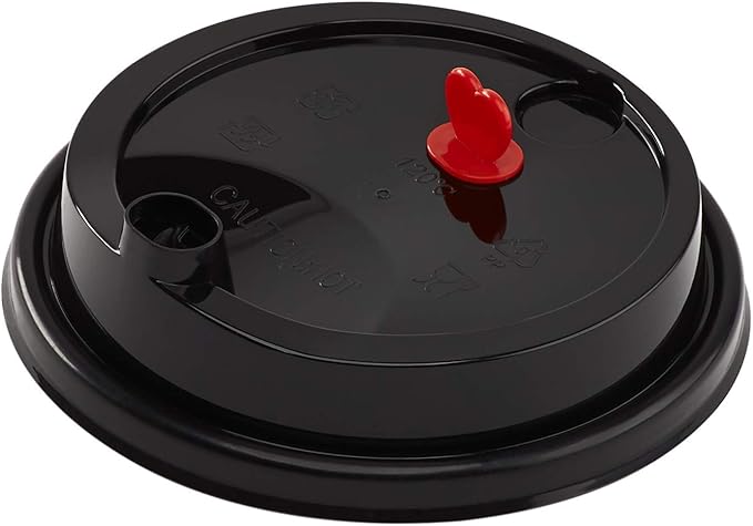 Karat Sipper Dome Lid for 24 oz Tall Premium PP Cup - Black