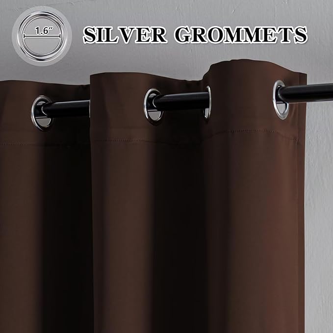 IGEMAEVE Blackout Sliding Door Curtains 96 Inch Length, Extra Wide Room Divider - Image 2