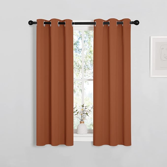NICETOWN Burnt Orange Window Curtains Blackout Drapes, 1 Pair, 29 by 40 inches by NICETOWN