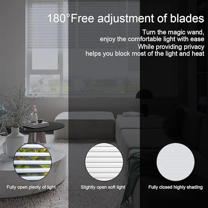 YIIBAII Mini Blinds Suitable for 34" W x 64" H Windows 1" Aluminum Horizontal - Image 2