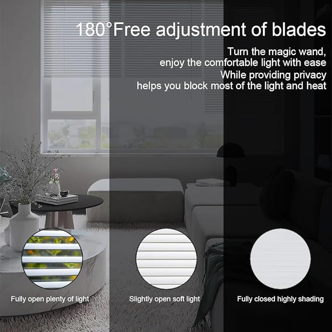 YIIBAII Mini Blinds Suitable for 35" W x 64" H Windows 1" Aluminum Horizontal - Image 2