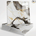 10pcs Peel and Stick Tile Shower Waterproof Marble Tiles Wall Panels, by Unknown