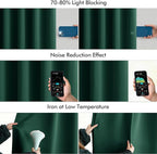 MIULEE Christmas Hunter Green Back Tab Blackout Curtains 84 Inch Length 2 - Image 5