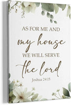 HIWX Christian Wall Decor, as for Me and My House Bible Verses Sage Green by HIWX