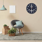 Mxocom Anchor Wall Clock Boat Anchor Marine Navigation Blue 10 Inch Silent Non - Image 6