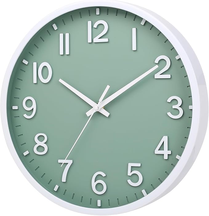 Wall Clocks Battery Operated 10 inch Modern Wall Clock, Silent Non Ticking Wall - Image 2