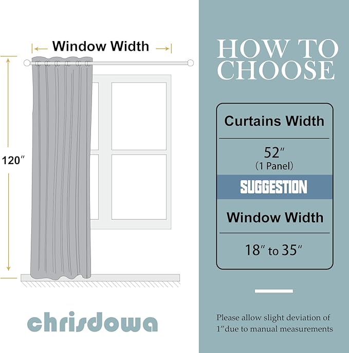 ChrisDowa Blackout Curtains 120 Inches Long - Image 5