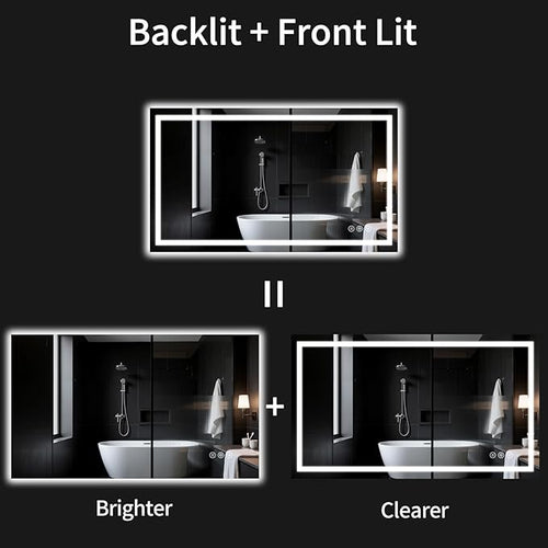 50"x30" LED Bathroom Mirror - Image 2