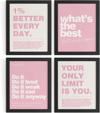 DSHFG Motivational Inspirational Office Wall Art Decor Prints Set of 4 by Unknown