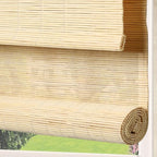 Letau No Drill No Tools Cordless Wood Window Shades Blinds, Bamboo Light - Image 2