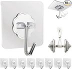 Adhesive Wall Hooks for Hanging Heavy Duty 50 lbs Large Hooks for Walls No by DDMY