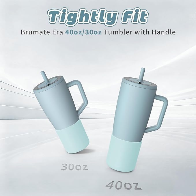 Tall Silicone Boot Compatible with Brumate Era 40 oz 30 oz Tumbler with Handle, Protective Anti-Slip & Anti-Scratches Cover Bumper Accessories