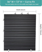 Changshade 6 Pack Temporary Shades, Pleated Paper Blinds - Image 3