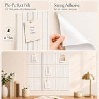 Large Cork Boards for Walls – 48" x 36" Self Adhesive Felt Wall Tiles - Image 3
