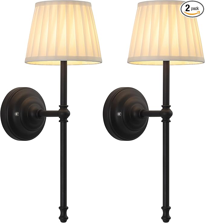 KDG Cordless Wall Sconces Set of 2, Small Wireless 5200mAh Rechargeable Battery by KDG