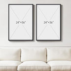 Large Framed Black and White Abstract Wall Art - Image 3