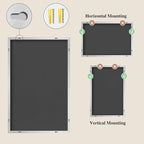 Koonmi Silver Rectangle Wall Mirror, 30x40 Inch Bathroom Mirror, Aluminum Frame - Image 8