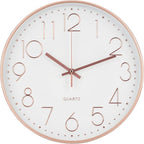 Wall Clock Non-Ticking Silent Modern Simple Style Round Decor Clock by BAKBRAND