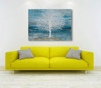 Yihui Arts Abstract Landscape Canvas Art Hand Painted 3D Tree Paintings - Image 8