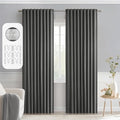 MIULEE Grey Back Tab Blackout Curtains 72 Inch Length 2 Panels Set by MIULEE