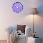 jomparis Purple Wall Clock 12 Inches Silent Quartz Wall Clock Lavender Decor - Image 4