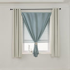 AJAZZ 100% Black Out Curtains Adhesive Blackout Temporary Curtain Rod No - Image 7