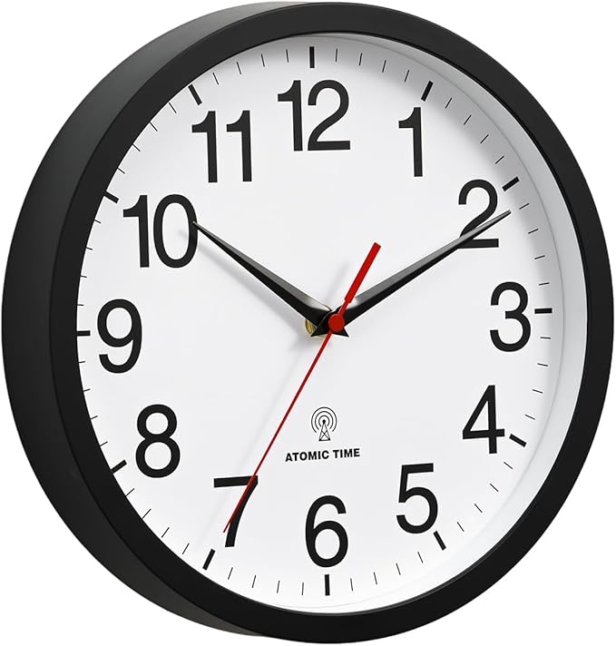 Rohioue Atomic Wall Clock, Modern 10 Inch Battery Operated Wall Clocks - Image 2