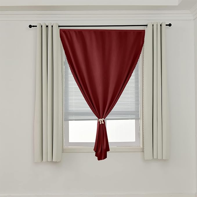 AJAZZ 100% Blackout Shades Window Cover Self Adhesive Curtains Sticky Curtain - Image 7