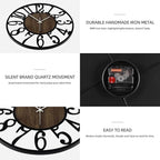 Maxstar Large Round Wall Clock for Living Room Decor Battery Operated Non - Image 4