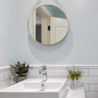 LONGWIN Hanging Wall Circle Mirror Decor Gold Geometric Mirror - Image 3