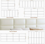 IFNOW Wall Mounted Upholstered Headboard Full, 3D Peel and Stick Soundproof - Image 6