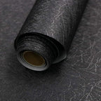 Abyssaly Black Silk Wallpaper Peel and Stick 15.7" X 196.8" Embossed Self by Abyssaly