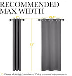 NICETOWN Grey Blackout Curtain Panels - Image 3