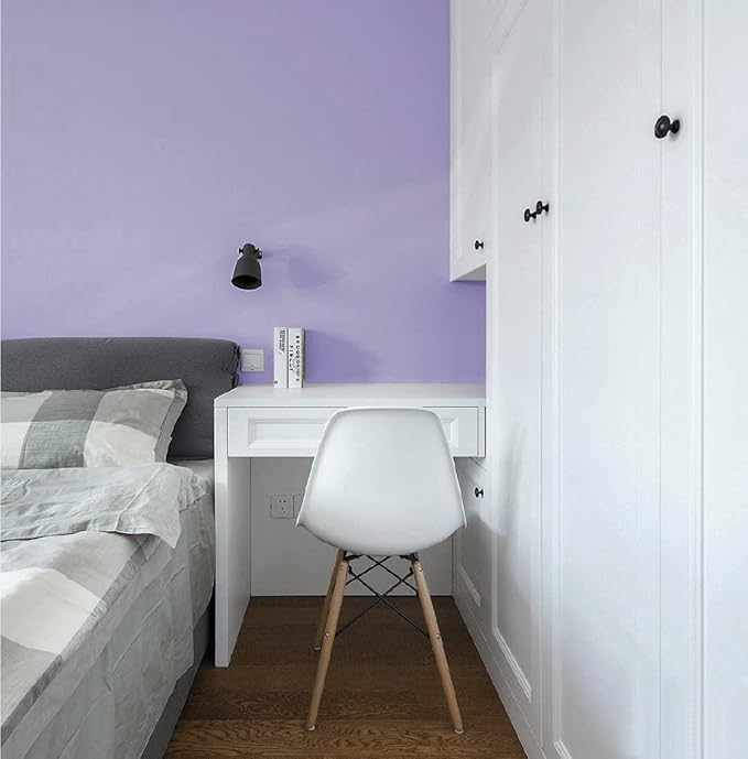 197"x17.7" Purple Peel and Stick Wallpaper Solid Color Wall Paper Contact Paper - Image 4