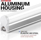 Barrina (6 Pack LED T5 Integrated Single Fixture, 6500K Super Bright White - Image 2