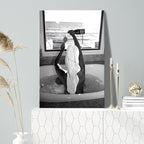 Trendy Black and White Posters Funny Woman Drinking Wine in Bathtub Wall Art - Image 4