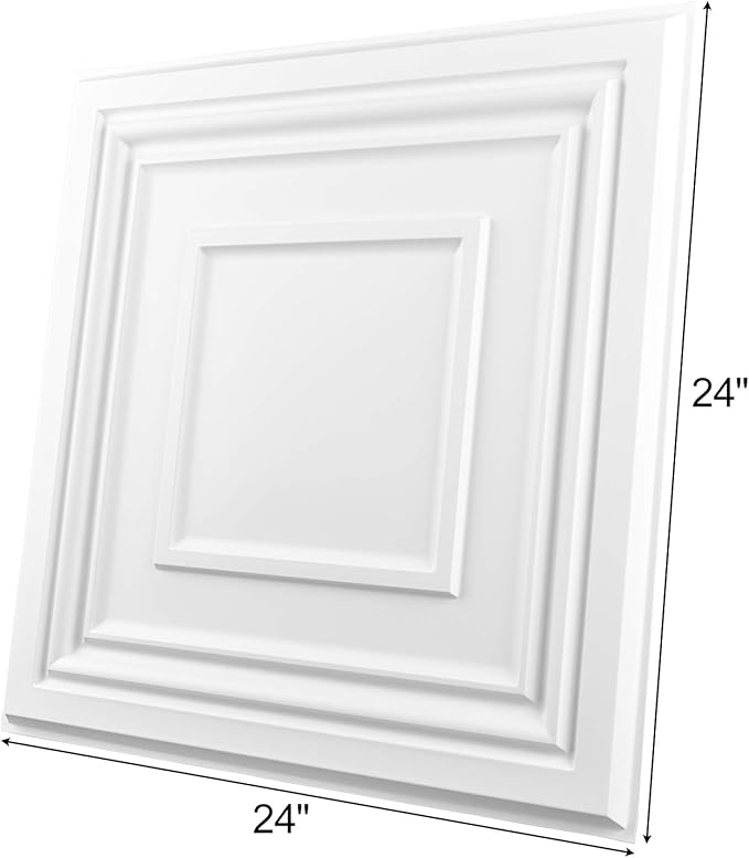 Art3d Drop Ceiling Tiles 24x24in., Wainscoting Panels Glue Up 2ft x 2ft - Image 2
