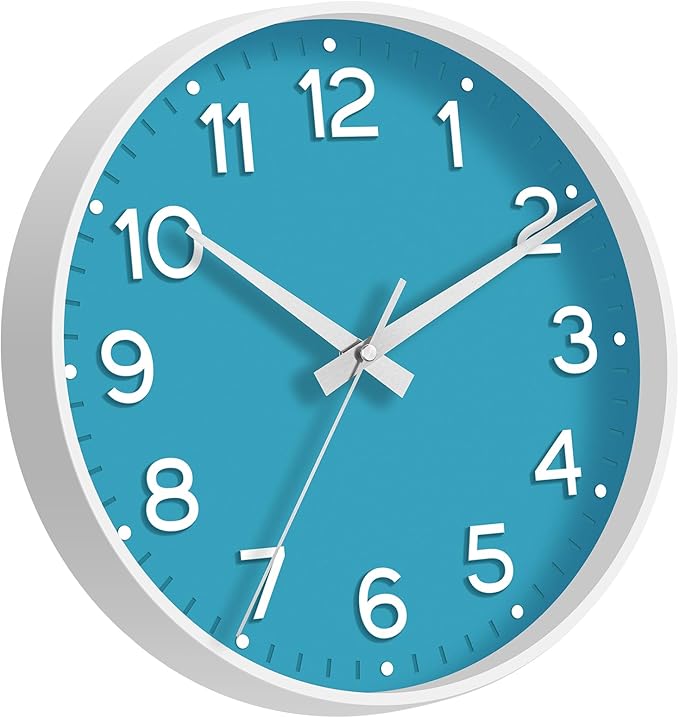 Roymnie Wall Clock, 10 Inch Silent Wall Clocks Battery Operated-Modern Non - Image 8