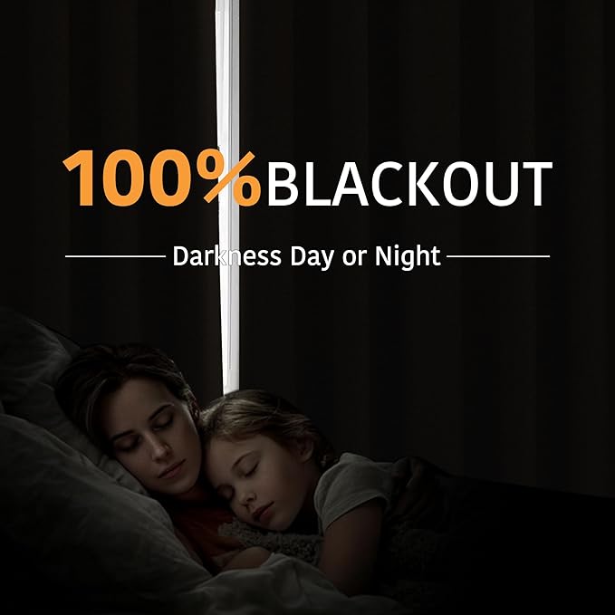 RYB HOME Extra Wide 100% Blackout Patio Door Curtain 96 inch Long, Grommet Room - Image 3