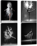 Framed Black and white ballet wall art dancer poster beautiful girl bedroom by NCYEL