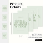Locomiss Sage Green Christian Wall Art Decor, Modern Bible Verse Prints - Image 2