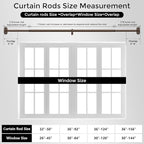 Curtain Rods 36-120 Inch, Bronze Wrap Around Blackout Curtain Rods - Image 8
