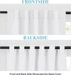 RYB HOME White Curtains for Living Room, Privacy Thermal Insulating Window - Image 6