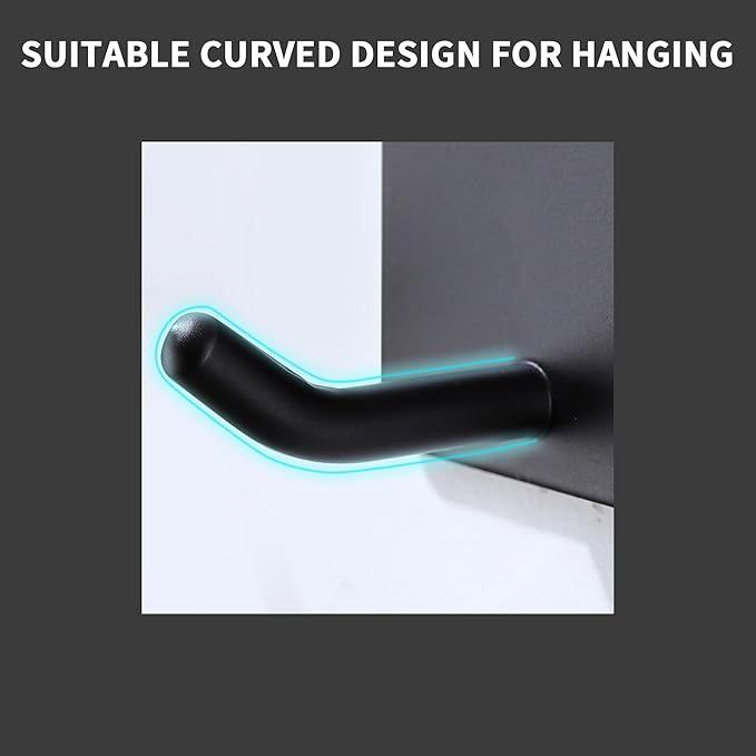 DELITON 6 Pack Towel Hooks for Hanging, Adhesive Hooks Stick on Wall for - Image 3