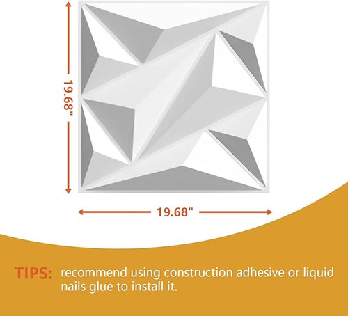 3D Wall Panel Diamond for Interior Wall Decor, Waterproof, Heat Resistant PVC - Image 2