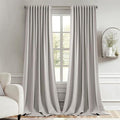 MIULEE Stone Back Tab Blackout Curtains 120 Inch Long 2 Panels Set by MIULEE