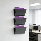 MINDEPOT 3 Pockets Acrylic Wall File Organizer, Plastic Hanging Wall File Holder - Image 6