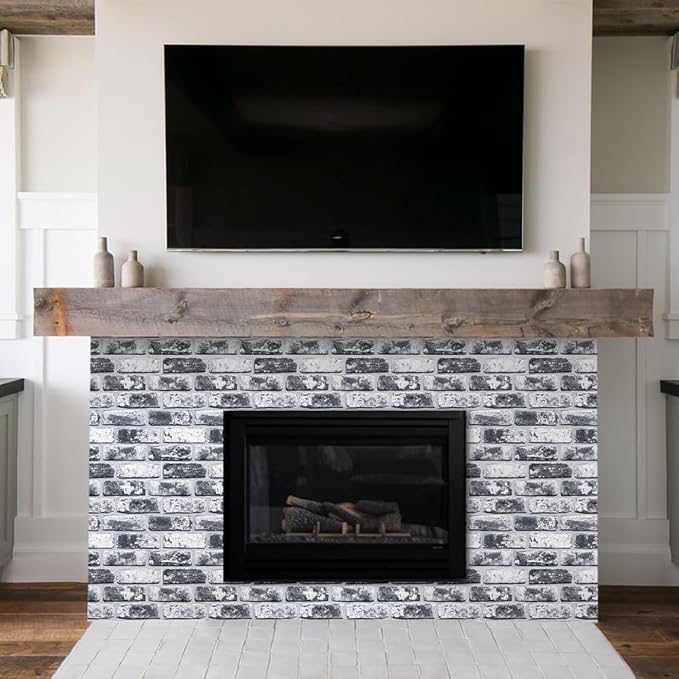 COMSTICKC 3D Faux Brick Wall Panels Peel and Stick Wall Stickers, Small Size - Image 9