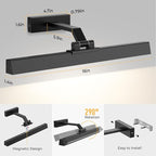 Picture Lights for Wall, Battery Operated Picture Light 16in Gallery Light for - Image 7