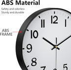 Wall Clocks Battery Operated, 12 Inch Non Ticking Digital Wall Clock, Silent - Image 5